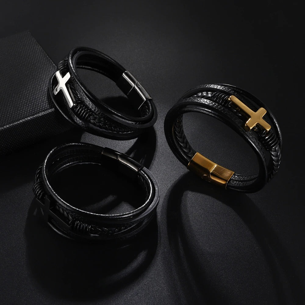 Stainless Steel Cross Bracelet - Limited Edition